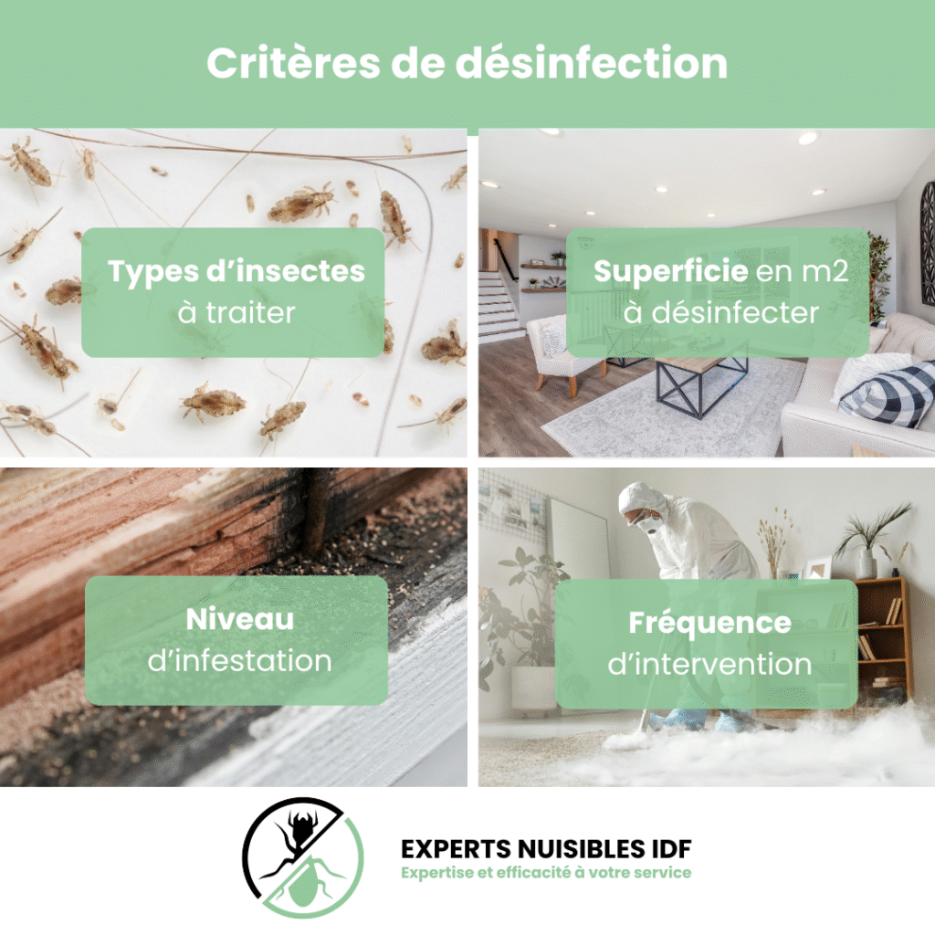 critères désinfection